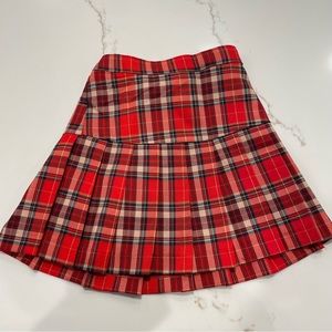 H&M plaid pleaded festive skirt